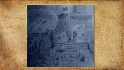 Croquis du manoir vermeil par Akiro Blanche-Lame